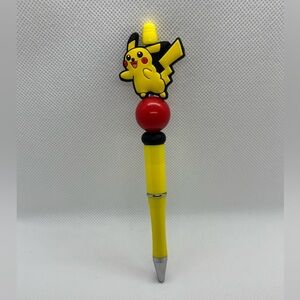 Handmade focal bead pen - Character theme Pokemon Pikachu